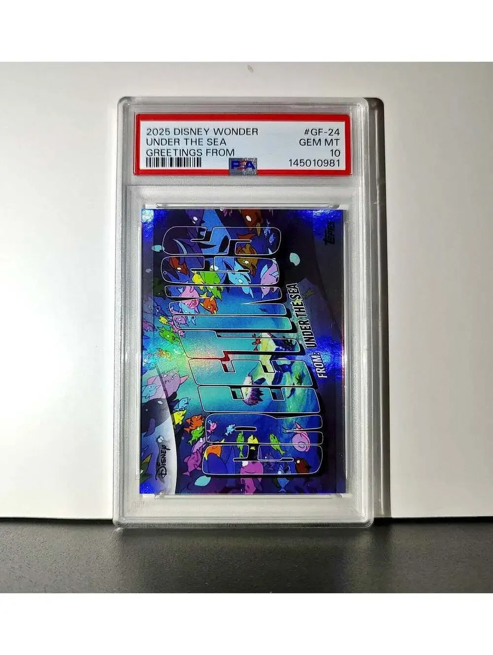 Under the Sea 2025 Topps Disney #GF-24 Greetings From The Little Mermaid PSA 10